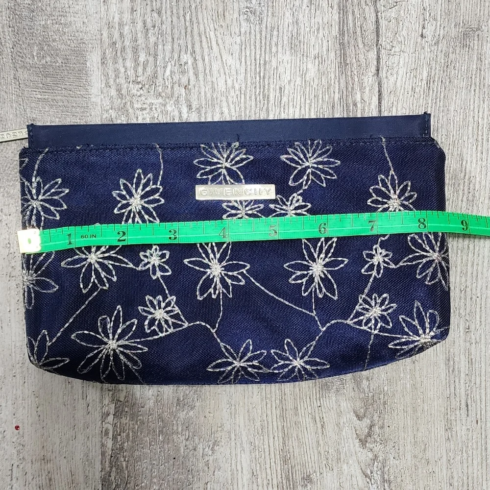 GIVENCHY Ladies Pouch Nylon Embroidered Floral Makeup Bag